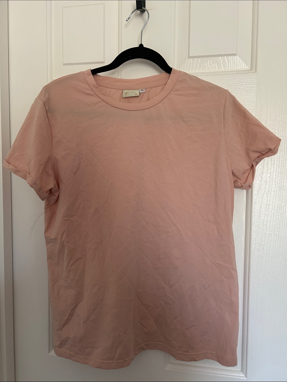 Love, Olive & Co. Crewneck Tee in Blush Pink